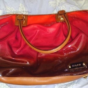 L.A.M.B.  Manchester Tote Ombre Zippered Bag